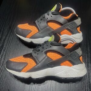Nike Air Huarache Crater PRM Men's Size 8 DQ5013-001 Anthracite/Atomic Orange!!!